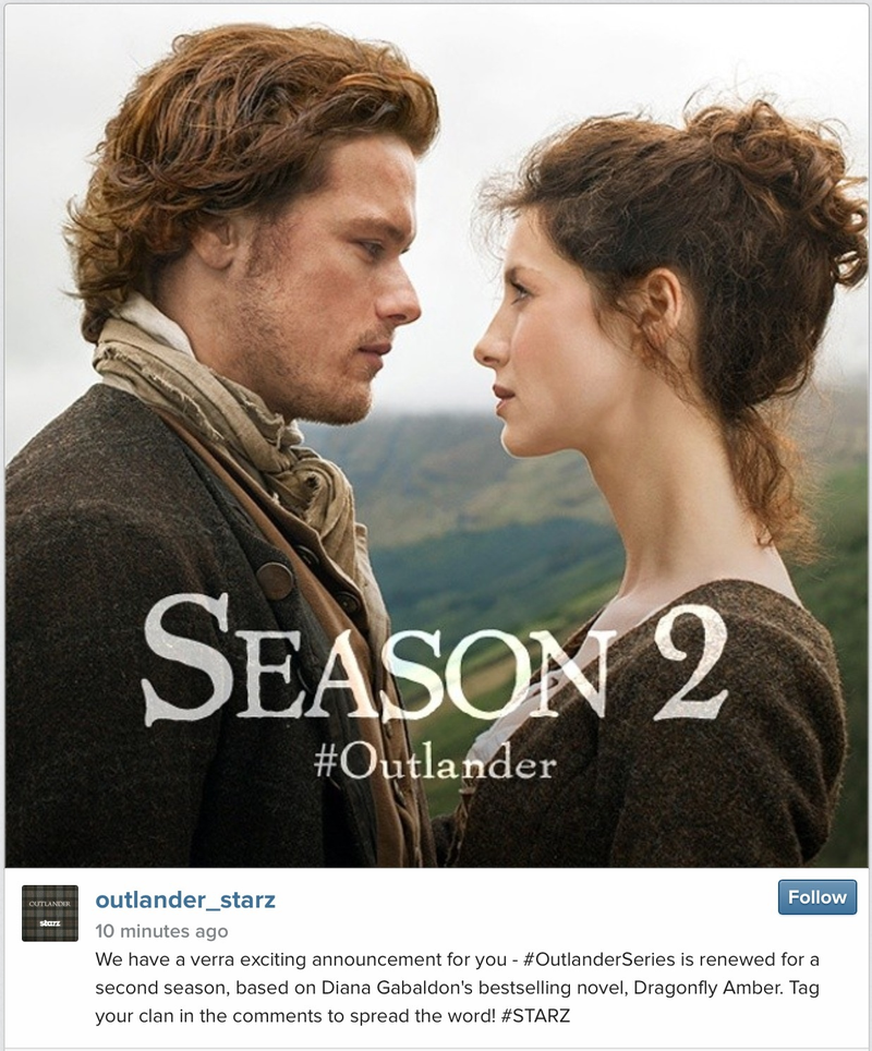 Illustration for article titled Rejoice, Highlanders and Sassenachs! Outlander Renewed for a Second Season